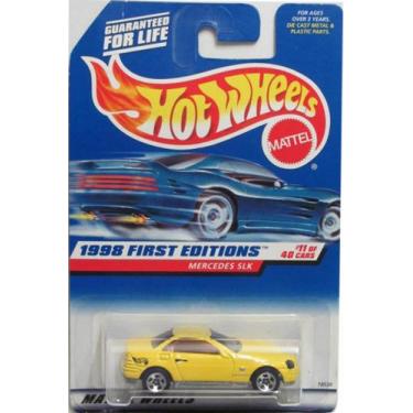 Imagem de Hot Wheels - 1998 First Editions - Mercedes SLK - Yellow - #11 of 40 Cars - Die Cast - Collector #646 - Limited Edition - Collectible 1:64 Scale