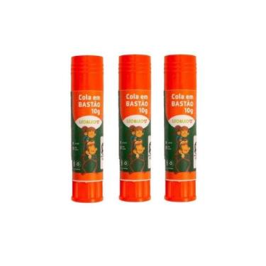 Imagem de kit 03 Colas em Bastão 10g - Léo&Léo - LEO&LEO