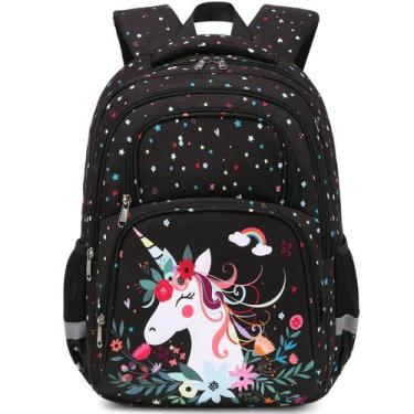 Imagem de Mochila Escolar Infantil Abshoo - Unicórnio Fofo - Preta