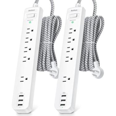 Imagem de Protetor de Surto Addtam com 5 Tomadas e 3 USB - 1875W