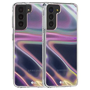 Imagem de Case-Mate - Bolha de sabão – Capa para Samsung Galaxy S21 5G – Design iridescente espiral – Proteção contra quedas de 3 m – 15,7 cm – Redemoinho iridescente