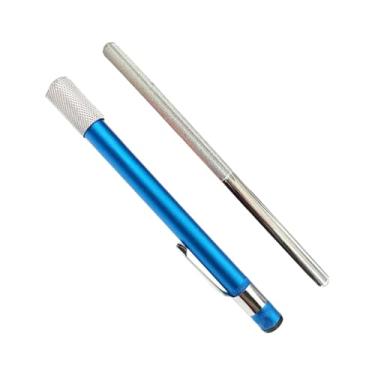 Imagem de simhoa Haste de afiamento de, ferramenta de afiação da faca de cozinha, multifuncional, apontador doméstico para polimento ao ar livre, pesca, Cabeça Azul E única