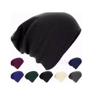 Imagem de Gorro Liso Touca Térmica Tricot De Inverno Básico Casual Unissex - PIE