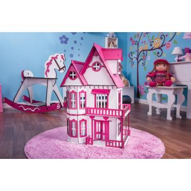 Imagem de  Kit Casinha Bonecas Polly Mirian + 34 Moveis S+b - Darama