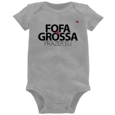 Imagem de Body Bebê Fofa e grossa - Foca na Moda, Cinza, P