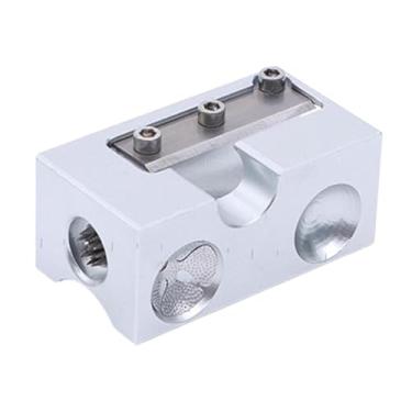 Imagem de Dynwave Ferramenta de reparo da ponta da piscina Triol portátil Cue versátil Dica Scuffer Beller Polhoner Grinder para concurso de treinamento de entusiastas, Prata