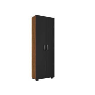 Imagem de Estante Freijó De Madeira Sala 5 Prateleiras E Portas Preto