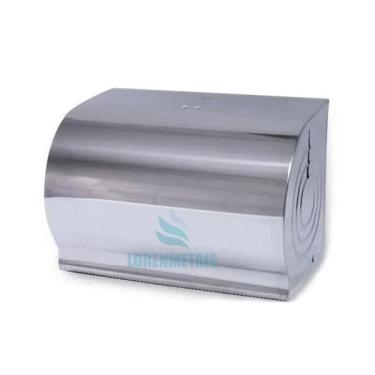 Imagem de Toalheiro Papel Toalha Bobina 20 Cm Aço Inox Bar Banheiro