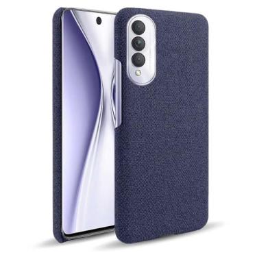 Imagem de Capa para Honor X20 SE,Capa desenhada em lona,Case Protetora Ultrafina com Empunhadura Macia,Design em Tecido Antichoque e Antiarranhões-Blue