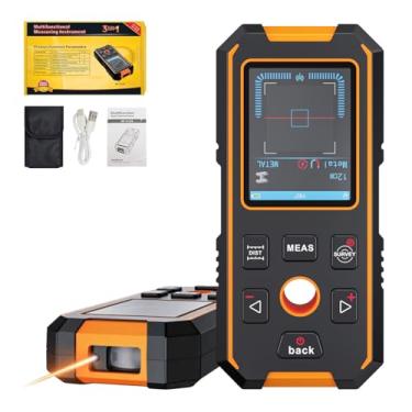 Imagem de Rocky Mars Scanner de parede com medição de distância integrada, modos de metal, madeira e fio AC, detector de pinos recarregável, sensor inteligente atualizado, alarme de áudio com detecção precisa