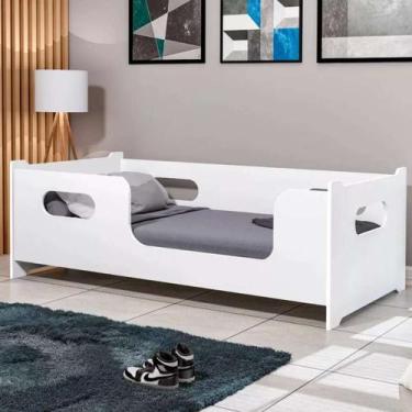 Imagem de Cama Estilo Montessori Solteiro Com Grade Proteção Lateral Reforçada S