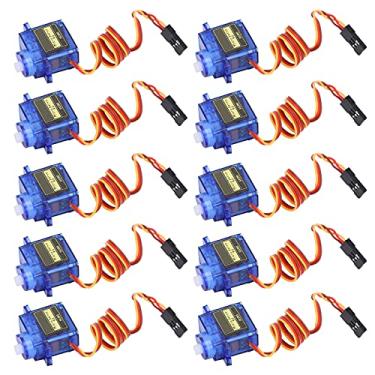 Imagem de 10pcs Servo Motor, SG90 para Modelo de Avião RC, Com Módulo Servo DIY, Compatível Com Interfaces JR Futaba, Com Material de ABS de