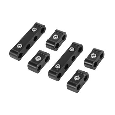 Imagem de REPAIROCK 2 conjuntos de 8 mm separador de fios de vela de ignição para motor de carro braçadeira organizadora de teares de liga de alumínio preta peças de reposição para automóveis