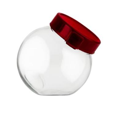 Imagem de Pote Baleiro Plástico Cristal Grande Tampa Abre Fácil 2,4 Litros Porta Mantimentos Multiuso (Vinho)