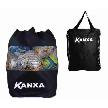 Imagem de Kit Treinador Saco Para Bolas Kanxa + Bolsa Material Esportivo, Preto