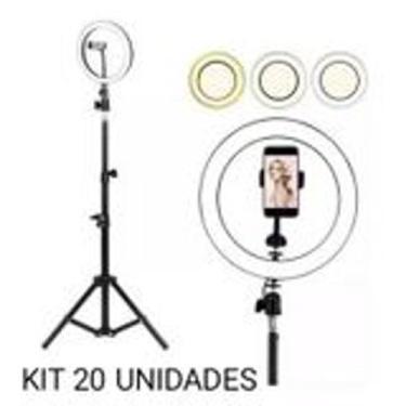 Imagem de Iluminador Ring Light 12 Polegada 30cm Com Tripé 2,10m Profissional Ki