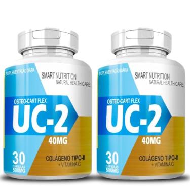 Imagem de UC-2 Colágeno Tipo II com Vitamina C - 60 Cápsulas de 500mg - 40mg por Dose - Suplemento para Articulações - 2 Frascos