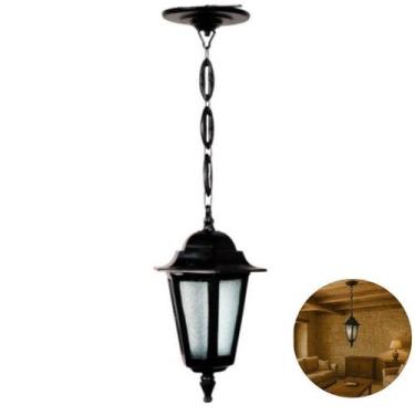 Imagem de Luminária Holandesa com Corrente Aluminio Externa e Interna - Luminári