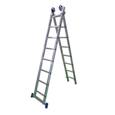 Imagem de Escada Extensiva de Alumínio Pratik, 8x2 Degraus