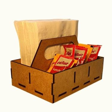 Imagem de Porta Guardanapo E Sachê Em Mdf - Kit 10 Unidades