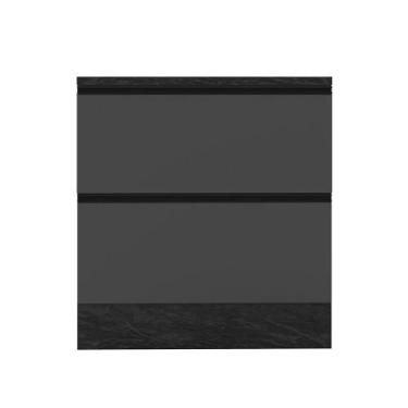 Imagem de Balcão 1 Porta 1 Gaveta (Com Tampo) 80cm Etna Grafite - SSX Multicoisa