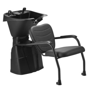 Imagem de Lavatório de Cabelo com Cuba Reclinável Dompel Top Preto