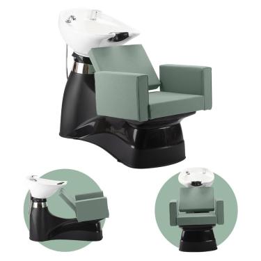 Imagem de Lavatório de Cabelo Salão de Beleza Cabelereiro Barbeiro Profissional Verde