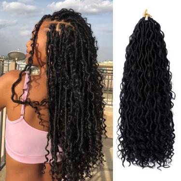 Imagem de Cabelo de crochê Faux Locs Dorsanee Boho Goddess 18 polegadas, 7 pacot