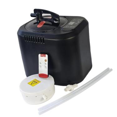 Imagem de IEUDNS Vaporizador de sauna portátil, panela de vapor para sauna doméstica, ajuste de temperatura, resistente a altas temperaturas, gerador de vapor, Preto