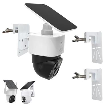 Imagem de Suporte de calha de metal compatível com Eufy SoloCam S340, E30, Eufy Floodlight Camera E340 com fio, câmera E30, S330, câmera PTZ (2 peças)