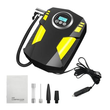 Imagem de Ohleats Compressor De Ar Para Encher Pneus, Bomba Carro 12V Com Manômetro Digital, Luz Led Portátil Desligar Bicicletas E Outros Infláveis, Acessórios