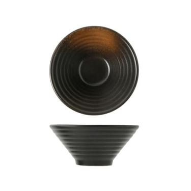 Imagem de Tigela de arroz redonda esmaltada em forno de cerâmica utensílios de mesa criativos domésticos japoneses - mola de disco de 14 cm