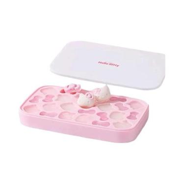Imagem de Forma De Gelo De Silicone Hello Kitty Rosa, Moldes De Gelo 3D Fofos Co