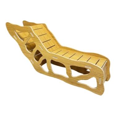 Imagem de IEUDNS Esconderijos para casa de hamster Escada de casa Cama para hamster Túnel Brinquedo de exploração Escada de madeira Ponte para chinchilas Gerbils, Grande