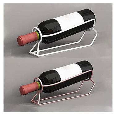 Imagem de Rack de vinho de bancada, prateleira de armazenamento de vinho para armário pode conter 1 garrafa, 1 garrafa, bancada de aço inoxidável, suporte de armazenamento de vinho tinto, suporte de vinho para