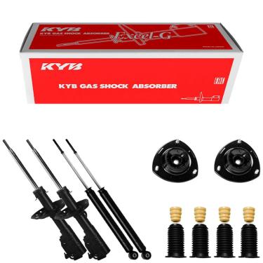 Imagem de 4 Amortecedor Honda Fit 2009 A 2014 Diant Tras Kayaba E Kit