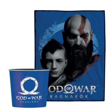 Imagem de Kit Manta + Balde De Pipoca God Of War Zonacriativa