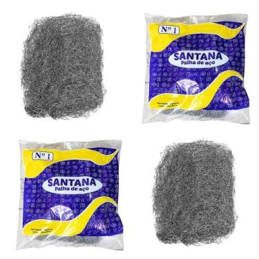 Imagem de Kit 2 Palha de Aço N1 Santana Limpeza Pesada Polimento Panelas Utensíl