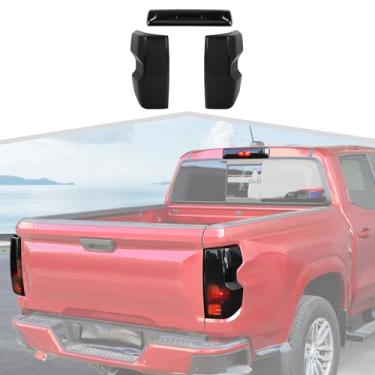 Imagem de Amayum Capa de lâmpada traseira de luz de freio preta fumê 3ª montagem alta adequada para Chevy Colorado 2023+ acessórios externos