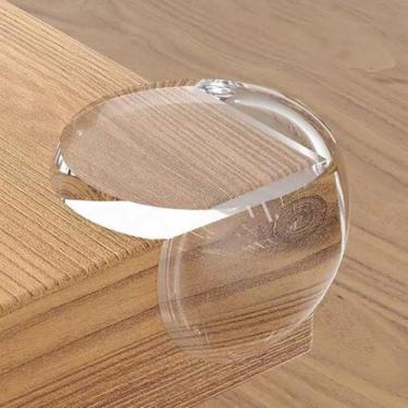 Imagem de Protetores de canto - Protetor de canto para móveis e amortecedores de segurança de borda para cobrir bordas afiadas de móveis e mesa, redondos (pacote com 12)