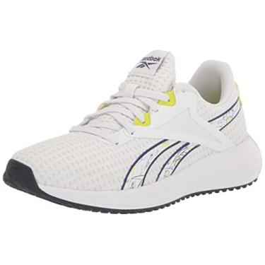 Imagem de Reebok Tênis de corrida feminino Lite Plus 3.0, Branco/roxo ousado/amarelo ácido, 10