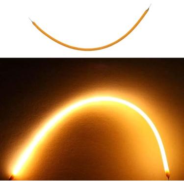 Imagem de 300 mm 2200K DC3V Filamento Flexível LED Filamento Edison Lâmpada LED Bead Diodos Acessórios de Luz, Lâmpadas Quente (Amarelo)