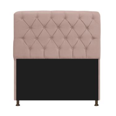 Imagem de Cabeceira Estofada Lady 160 Cm Queen Size Com Capitonê Suede - Doce Sonho Móveis Rosê