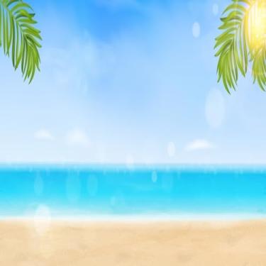 Imagem de Quadro Decorativo Estampa Hello Summer Vacation Vista de Resort para Residências e Escritórios 30x30cm