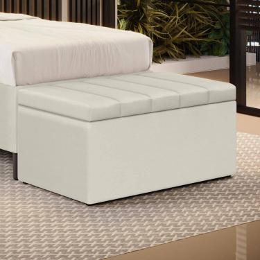 Imagem de Calçadeira Baú Navi Para Cama de Solteiro 90cm no Tecido Courino - Conforto e Elegância Aradecor