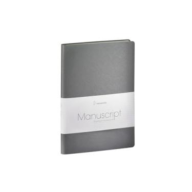 Imagem de Caderno "Manuscript", A5, Cinza, Couro Reciclado, 100g/m², pontilhado, 96 folhas