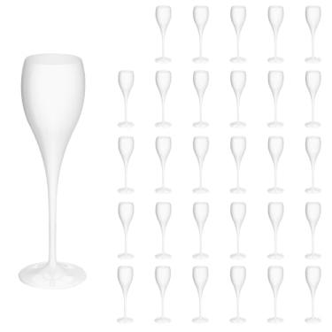 Imagem de Taça Espumante 120ml Kit 30un Brut Alto Padrão Acrílico (BRANCO)