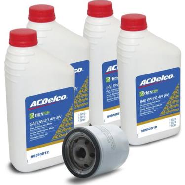 Imagem de Kit Troca Oleo 0w20 Filtro Do Motor Acdelco Onix 1.0,1.4 prisma spin 1