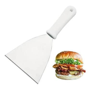 Imagem de 3X  Espátula Inox Reta 5 Chapa Para Lanche Pizza Coz
