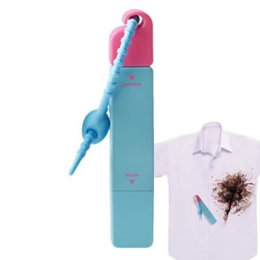 Imagem de Caneta removedora de manchas – Caneta removedora de manchas branca para roupas – Limpador instantâneo de manchas de duas extremidades para roupas, tecido, óleo, acampamento, praia, férias